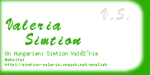 valeria simtion business card